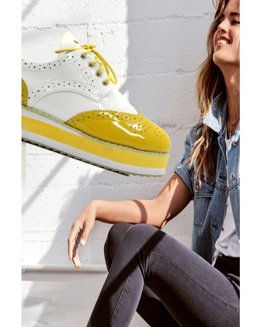 Sapatos CREEPERS Yellow OXFORD Style