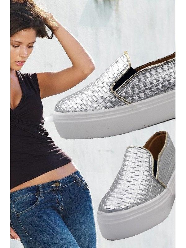 Creppers Plataforma Platinum Silver Woman