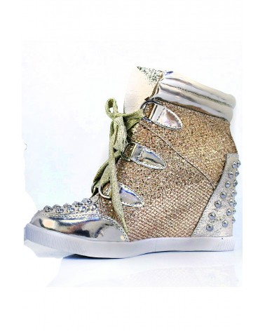 Sapatilhas Cunha Bright Golden Spikes Style