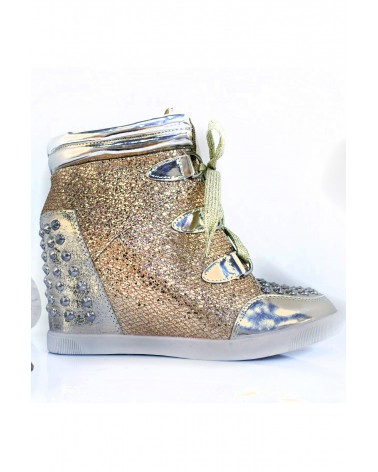 Sapatilhas Cunha Bright Golden Spikes Style