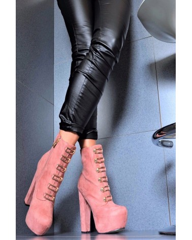 Botins Pink Strongn Style NY Woman