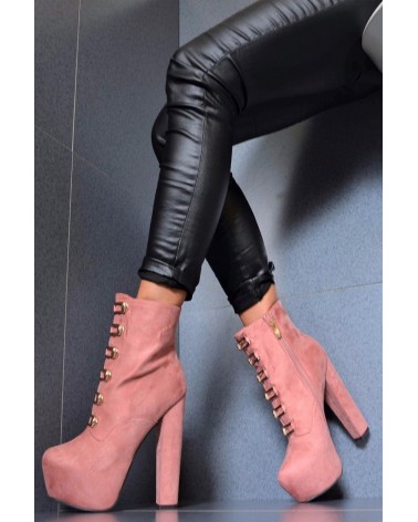 Botins Pink Strongn Style NY Woman