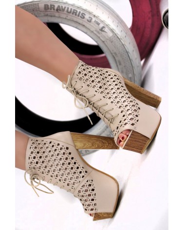 Botas Plataforma Beige Style