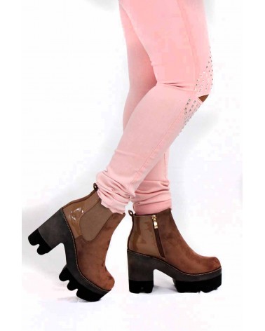 Botas PLlataforma CHUNKY KHAKI TEXAS STYLE