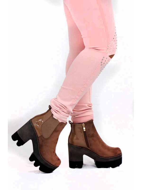 Botas PLlataforma CHUNKY KHAKI TEXAS STYLE