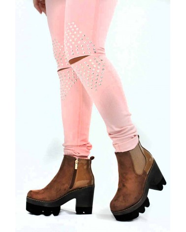 Botas PLlataforma CHUNKY KHAKI TEXAS STYLE