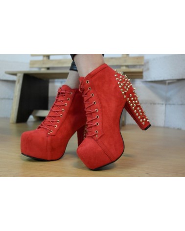 Botas Plataforma Lita Red Jeffrey Spikes Style