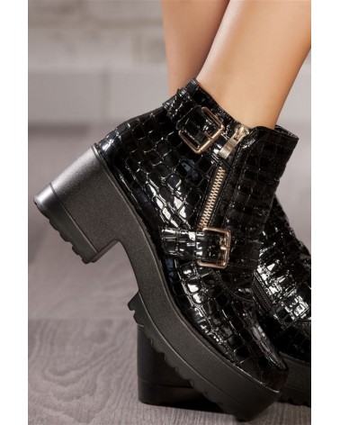 Botas Plataforma CHUNKY Black CROC Style