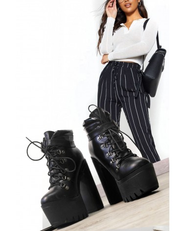 Botas Plataforma CHUNKY Nirvana TIMBER Black Style