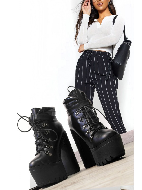 Botas Plataforma CHUNKY Nirvana TIMBER Black Style