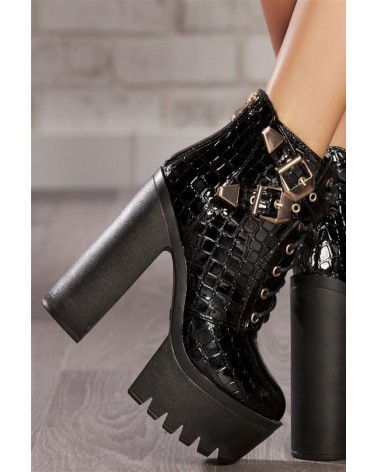 Botas Plataforma CHUNKY Croco J'ADORE BUCKLE Style