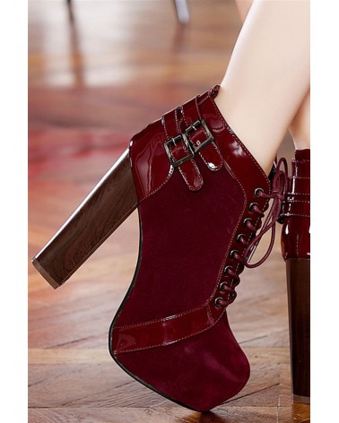 Botas Plataforma Lita Bordeaux Jeffrey Style