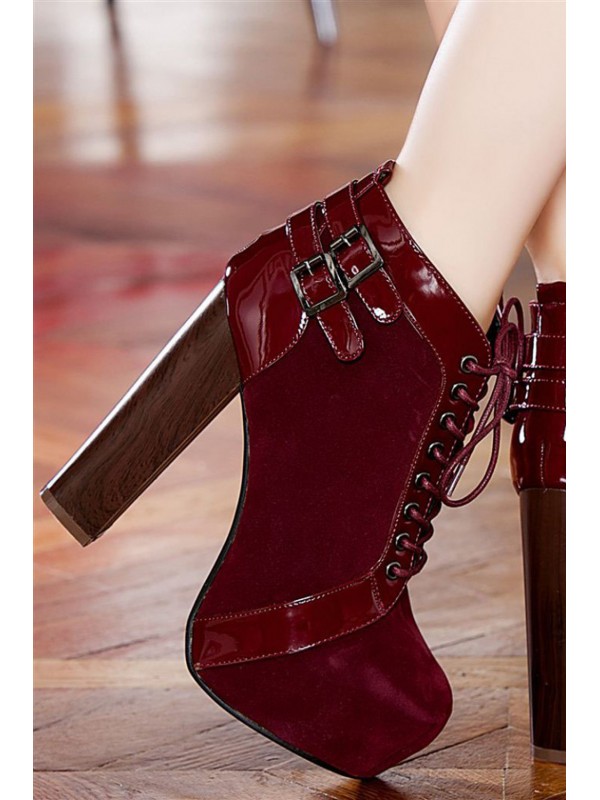 Botas Plataforma Lita Bordeaux Jeffrey Style