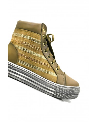 Sapatilhas Plataforma MICHELLE Gold Stripes