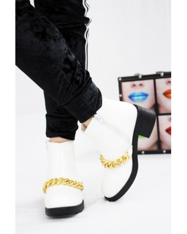 Botas Rasas Givench Laura Chain White Style