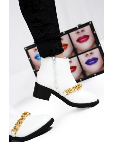 Botas Rasas Givench Laura Chain White Style