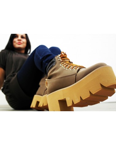 Botas Plataforma Jeffrey NIRVANA CHUNKY Kaki