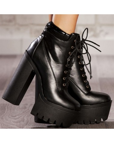 Botas Plataforma CHUNKY Nirvana Timber Black Style