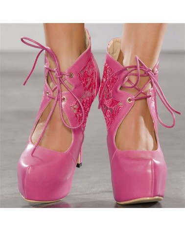 Sapatos Abertos Salto Pink 70's Design