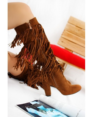 BOTAS CANO ALTO FRANJAS SAN DIEGO WOMAN CAMEL