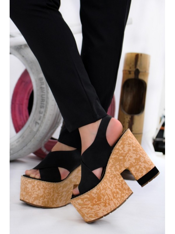 Sandalias TRIPLE Platform BLACK