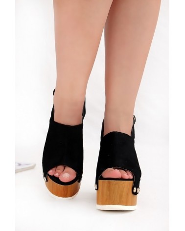 Wedge Plaform Rihan Sandal Black