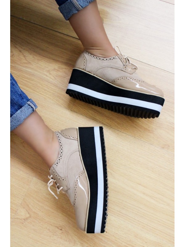 Creepers de Plataforma Bege Dallas Style