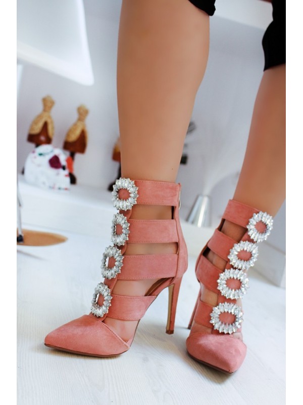 Sapatos Bicudos Pink Diamonds French Style