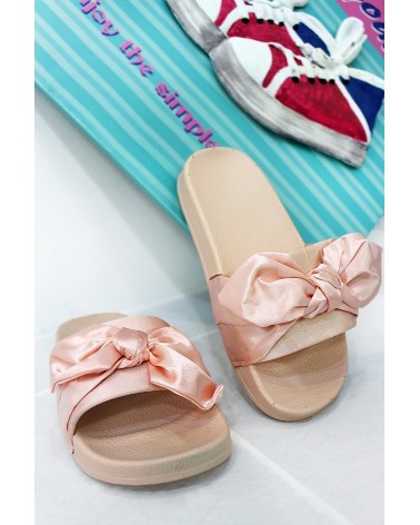 Chinelo Pink Satin Bow