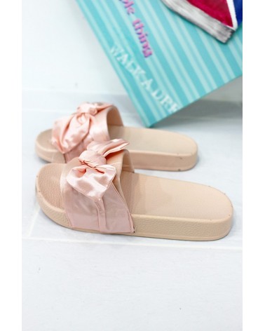 Chinelo Pink Satin Bow