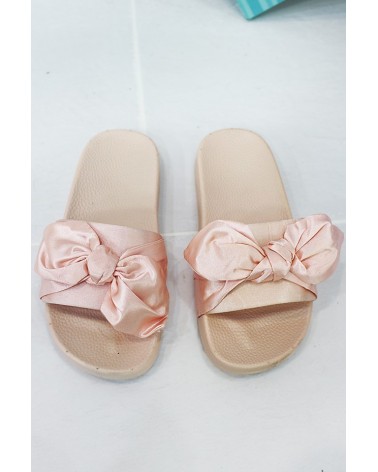 Chinelo Pink Satin Bow