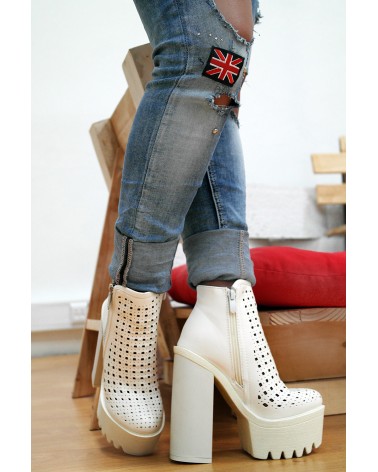 Botas Plataforma Primavera Chunky WHITE