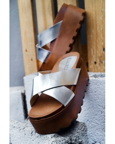 TRIPLE CHUNKY SILVER SANDALS