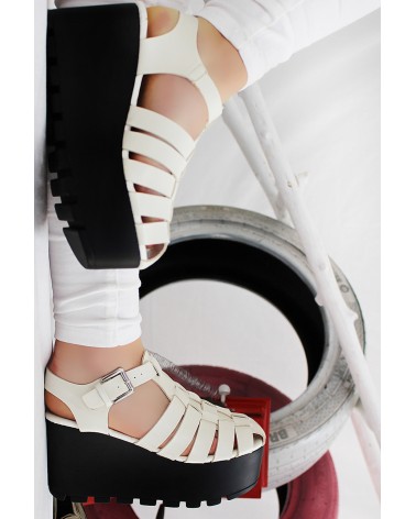 Sandália Flatform CHUNKY Black&White Style